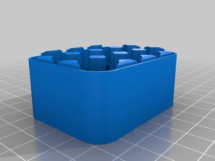 aa caso funda apropiado personalizado contenedores caja organización almacenamiento 3d print model - Mito3D