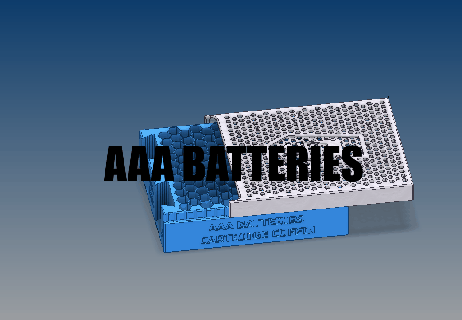 aaa bateria 165x armazenamento encaixa 50 cal munição aa recarregável recarrega baterias pegboard ácido conduzir airsoft xbox ps5 762 reutilização Nintendo organização lítio 3d print model - Mito3D