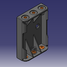 aaa batteria titolare supporto attrezzo 3x 3d print model - Mito3D