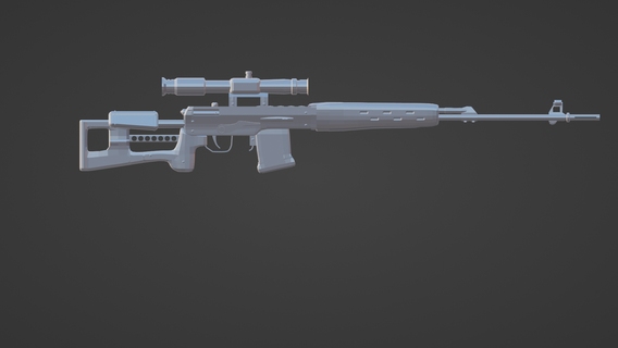 aaa dragunov arma fogo atirador elite escopo rifle pubg bacalhau jogos assalto vista militares armas munição 3d print model - Mito3D