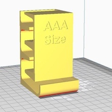 aaa Taille batterie dispanser outil 3d titulaire soutien impression 3d print model - Mito3D