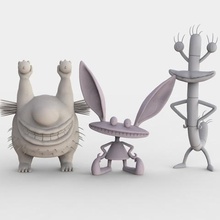 aaahh monstros reais a arte 3dmodel Impressora 3d printing aaahhrealmonsters animated boy cartoon character collection girl ickis krumm nickelodeon slant sculpture series zbrush 3d print model - Mito3D