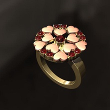 aaa gioielli moda impegnarsi regalo moglie weding oro anello diamante jewerly 3d print model - Mito3D
