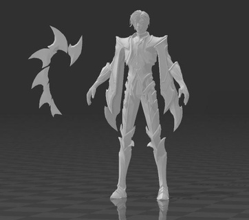 aamon seyyar efsaneler patlama kahraman 3d Yazdır hazır oyun karakter heykel 3d print model - Mito3D