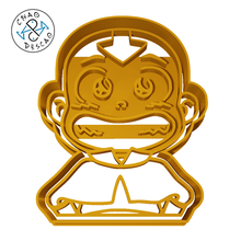 aang - avatar airbender cookie cutter fondant polymer clay gadget cartoon pastry baking play-doh 3d print model - Mito3D