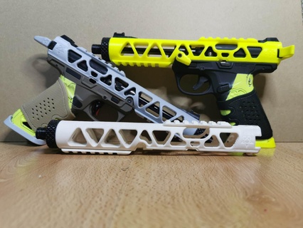 aap 01 Skelett Oberer höher Empfänger Attentäter Pistole hpa Speedsoft speedqb Airsoft 3d print model - Mito3D
