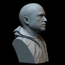 Aaron Pablo papel jesse Pinkman Arte rotura malo Westworld busto 3dprinting sidnaique semejanza realista escultura 3d print model - Mito3D