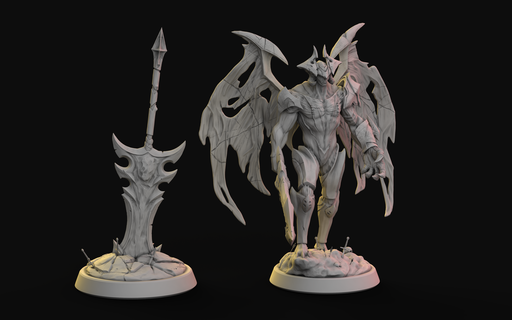 aatrox darkin blade miniature toy leagueoflegends statue 3dprint games riot 3d print model - Mito3D