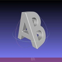 ab textflip geometry art 3d-printing text perspective puzzle demonstration 3d print model - Mito3D