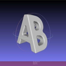 ab textflip warped perspective art 3d-printing geometry puzzle 3d print model - Mito3D