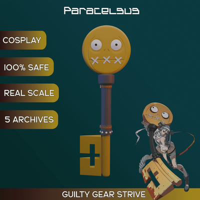 aba guilty gear strive paracelsus cosplay fashion props key gun 3d print model - Mito3D