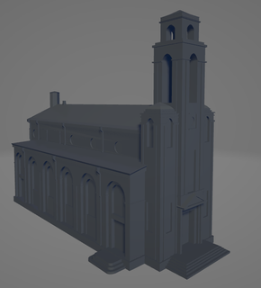 abandonado Igreja Igreja mosteiro mosteiro velho abandonado arquitetura imprimível 3d Sino torre 3d print model - Mito3D