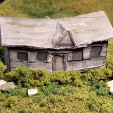 abandoned house n-scale architecture model railroad 3d print model - Mito3D