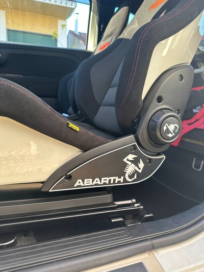 abarth 500 595 sabelt plates gadget car fiat seat scorpion 3d print model - Mito3D