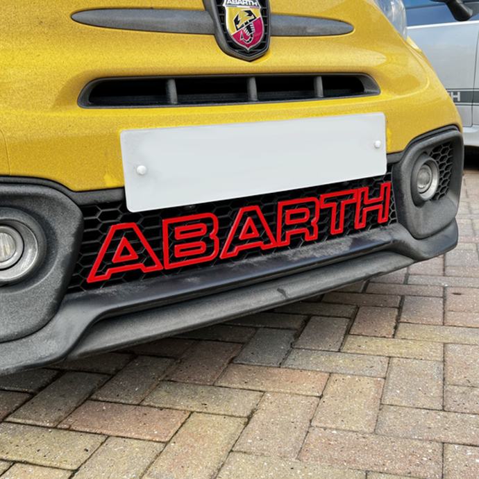 abarth 595 front grill letters automotive styling product 3D print model - Mito3D