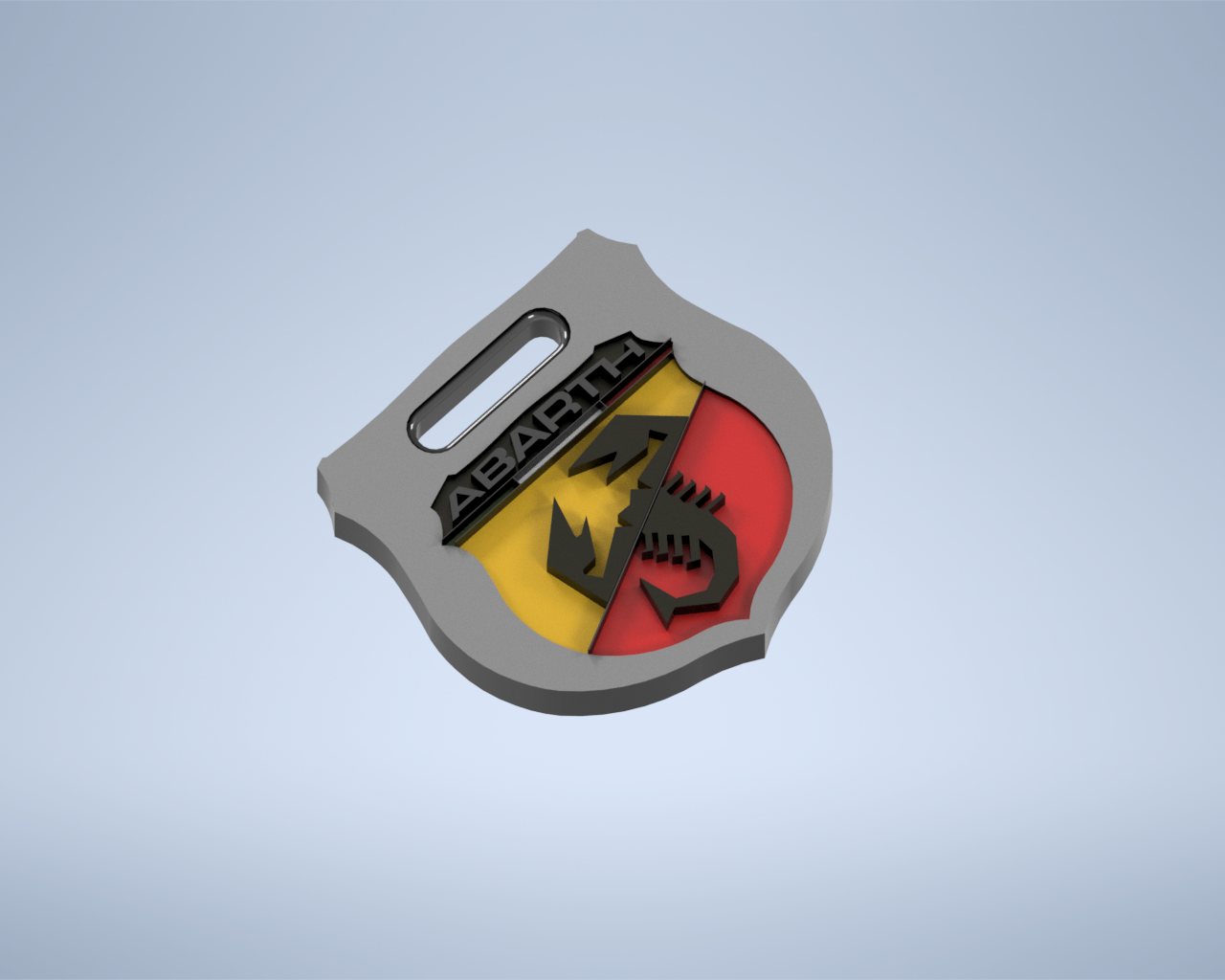 Abarth fiat logo amblem anahtarlık takı İtalyan araba Spor anahtar moda tasarım 3D print model - Mito3D