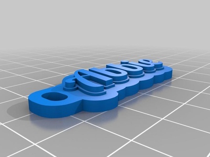 abbie personalizado llaveros 3d print model - Mito3D