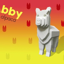 abby alpaca gioco 3d di animali carino llama low poly 3d print model - Mito3D
