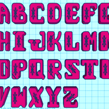 abc 3 various alphabet 3d print model - Mito3D
