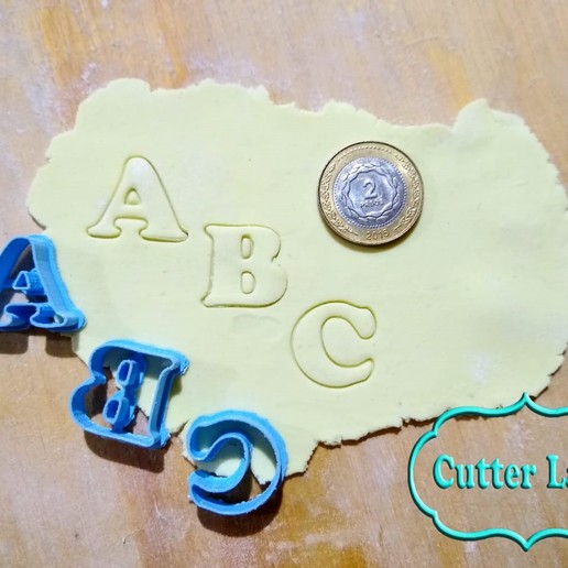 abc cooper 2cm cookie cutter various fondant confectionery numbers zenon farm cutting short pasta 3D print model - Mito3D