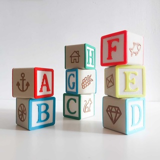 abc cubes - graphic alphabet cubes  3d print model - Mito3D