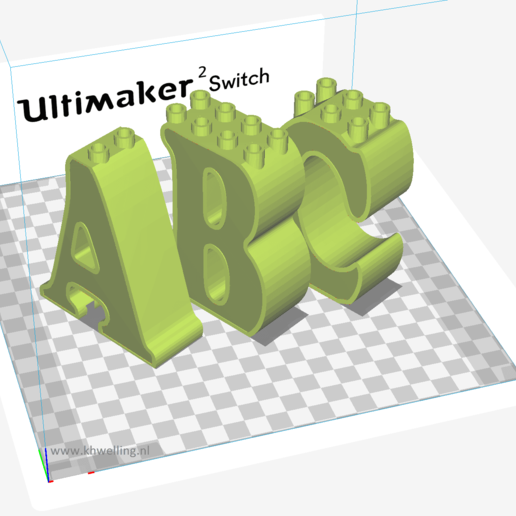 abc duplo lego compatible art alphabet characters 3D print model - Mito3D