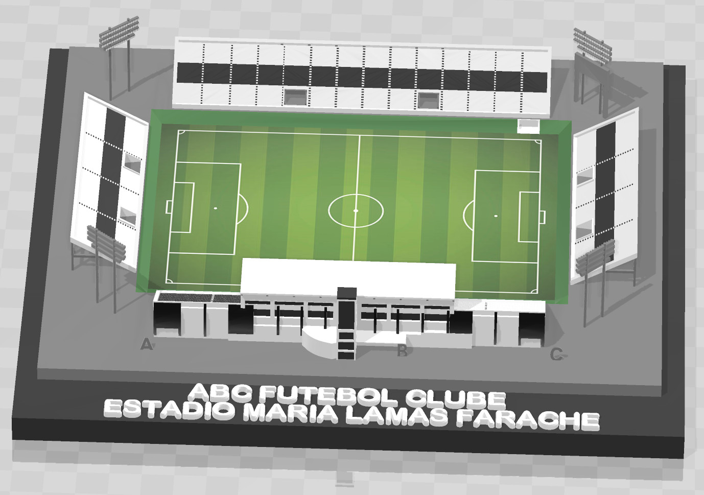 abc futebol Clube estadio maria lamas farache estádio Brasil rio norte 3D print model - Mito3D