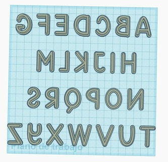 abc tableau bord alphabet titulaire soutien lettres 3d print model - Mito3D