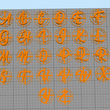 abc timbro - alfabeto numero fondente vari lettera fondant marcatore 3d print model - Mito3D