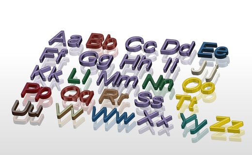 abc stl File alfabeto 3d stampato Stampa file digitale Scarica lettere stampa cnc router casa arredamento 3d print model - Mito3D