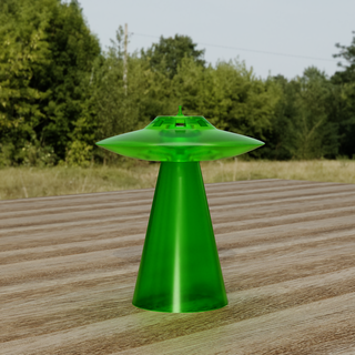 rapire ufo casa roswell titolare supporto penna Halloween ovni lampada extraterrestre grigio vaso estetico luce deco decorazione guidato alieno facile stampabile sci fi 3d print model - Mito3D