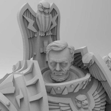 abe lincoln emperor mankind game toy accessories wh40k warhammer president minis mini 40k 3d print model - Mito3D
