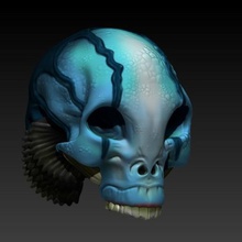 abe sapiens cranio hell boy art hellboy morte mermaid il busto diavolo ragazzo inferno 3d print model - Mito3D