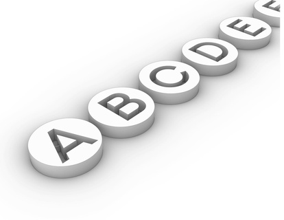 abecedario alphabet 8 letras alfabeto B C nombre letrero palabras 3d print model - Mito3D