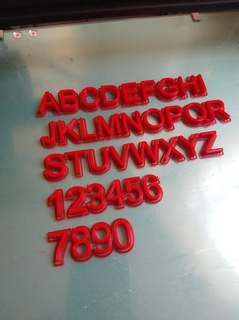 Abekedario enthält la Zahlen Letras Alphabet Briefe Wörter Vokale 3d print model - Mito3D