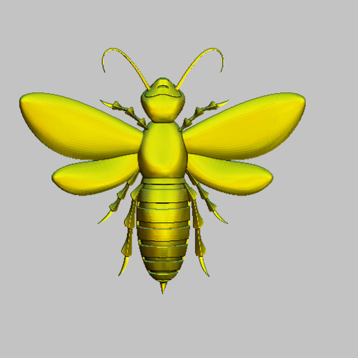 abeille bee stl file art butterfly 2d 3d logo cnc relief imprimante 3D print model - Mito3D