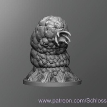 abhorrent worm game creature dnd miniature dungeons dragons monster tabletop toy 3d print model - Mito3D