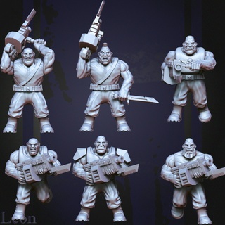 abhumains équipe fusils chasse Jeu wh 40000 w40k garde abhumain mûr pistolet voleur bullgryn bullgryns ogryne Astra militarum 3d print model - Mito3D