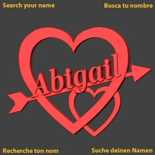 Abigail jch liebe saint valentin Valentinstag Amoureux Liebe Herz Amor amour san Valentin 3d print model - Mito3D