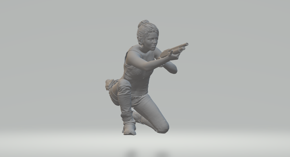 Abigaal escopeta juego personas diorama cifras acción paquete 3d print model - Mito3D