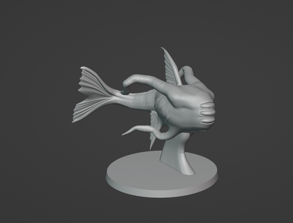 aboleth Zindanlar ejderhalar yol bulucu canavar yaratık su masa üst oyun 3d print model - Mito3D
