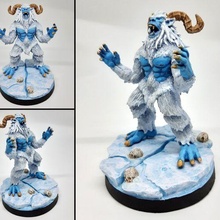 abominable yeti supported game miniature d&d dnd dungeons dragons monster resin tabletop rpg fantasy pathfinder snow abomination 3d print model - Mito3D