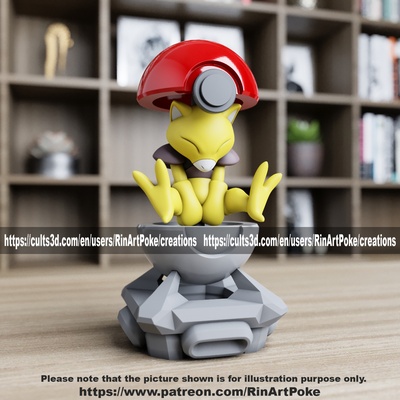 abra pokeball pokémon spiel spritzen pikachu charmander bulbasaur anime batman spielzeug mewtwo miauen labor 3d print model - Mito3D