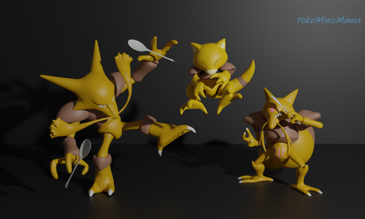 abra cadabre alakazam 3d impression modèle Pokémon Pokemongo pokeball magie psychique Pikachu Évoli cendre monstre 3d print model - Mito3D