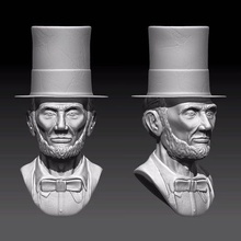 Abraham Lincoln Kunst Bildhauerei Geschichte Präsident USA 3d print model - Mito3D