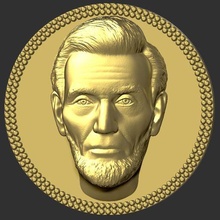 Abraham Lincoln madalyon kolye 3d baskı hazır stl obj biçimleri takı George Washington Devlet Başkanı siyaset politikacı Tarih tanınmış büst Roosevelt Reagan 3d print model - Mito3D