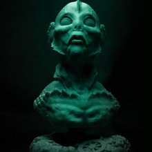 abraão sapiens a arte hellboy sapien o filme quadrinhos freak do busto pedestal peixe anfíbios formar água pântano coisa de ficção científica personagem 3d print model - Mito3D