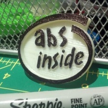 abs inside various badge logo upgrade part sketchup 3d print model - Mito3D