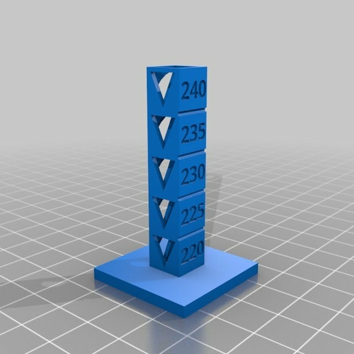 abs temp calibration tower customized 3d_printing_tests 3D print model - Mito3D