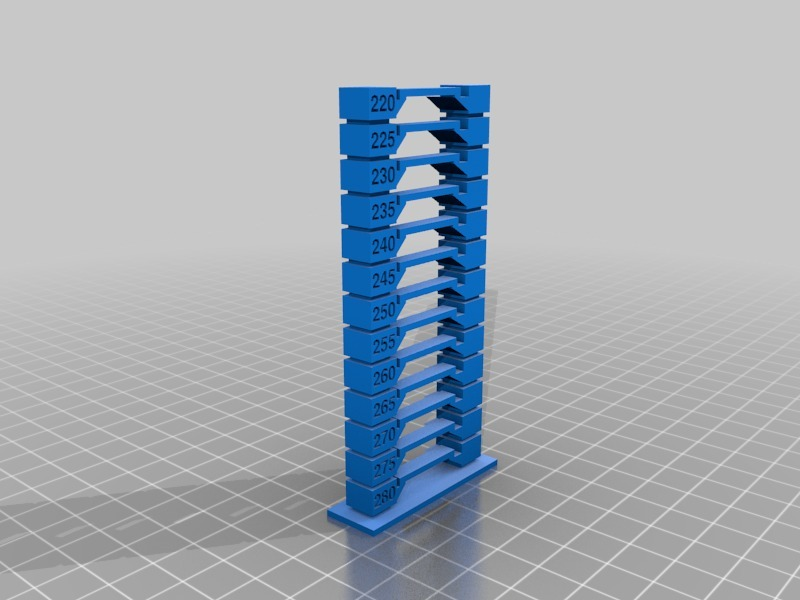 abs temp tower - 280-220 customized 3d printing tests  3D print model - Mito3D
